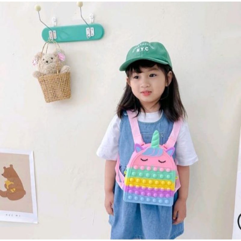 tas ransel unicorn/tas pop it unicorn