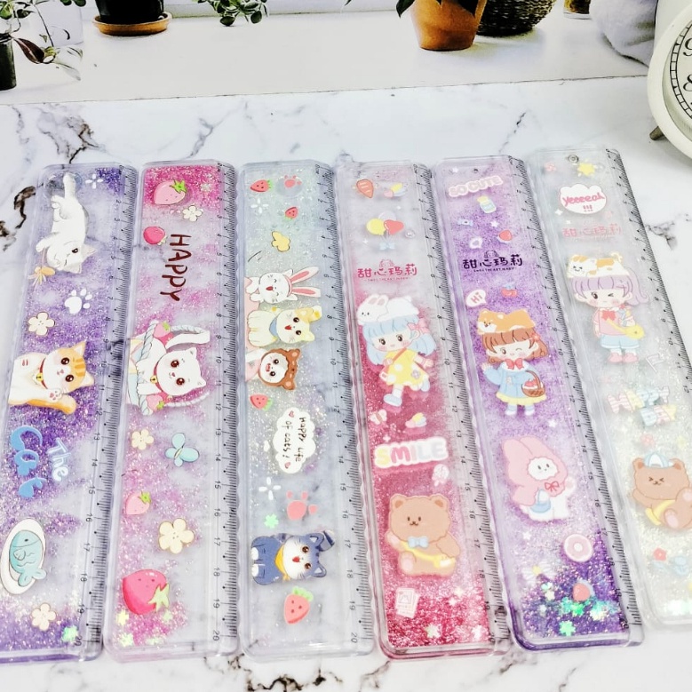

Terlaris Penggaris 20 cm isi Glitter Air Manik MEWAH Motif Lucu Limited Edition / Ruler 20cm Spesial ada isi Gliter nya Kualitas Terbaik Perlengkapan Sekolah Favorit Bisa Grosir dan COD Seller
