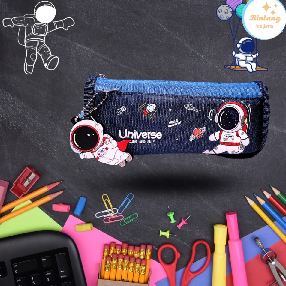 

Ready Pencil Box Kotak pensil bermotif gambar astronaut Best Product