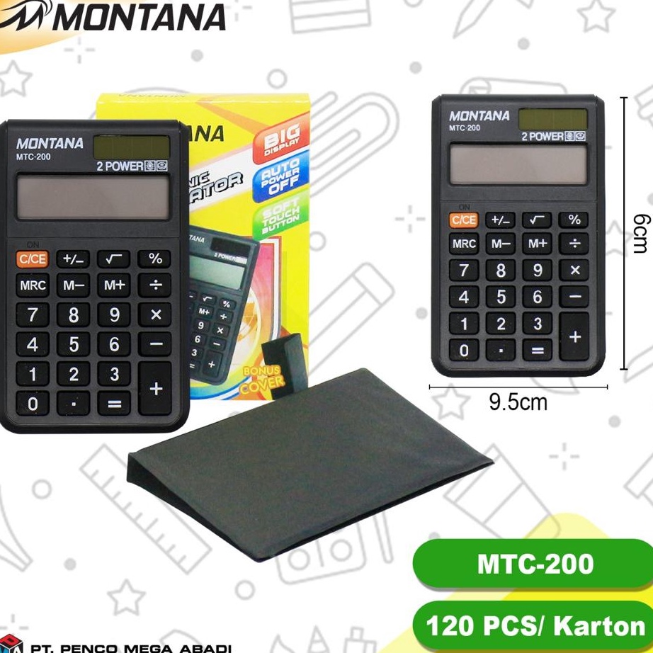 

Harga Murah NUZ Calculator / Kalkulator Montana MTC 200 / 8 Digits ➯✽✷