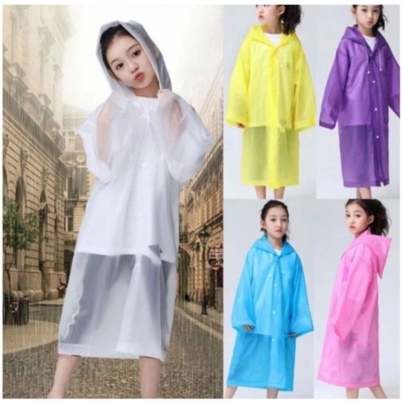 JAS HUJAN ANAK EVA TERUSAN RAINCOAT WATERPROF JAS HUJAN EVA