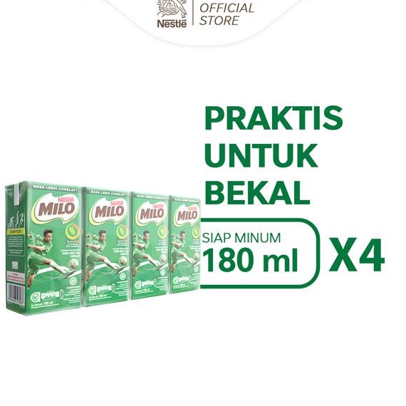 

63 Nestle Milo ACTIV-GO Susu UHT Coklat 4 x 180 mL 90