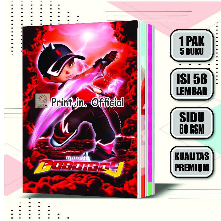 

Buku Tulis Custom Boboboy 58 Lembar / Buku Tulis Sekolah