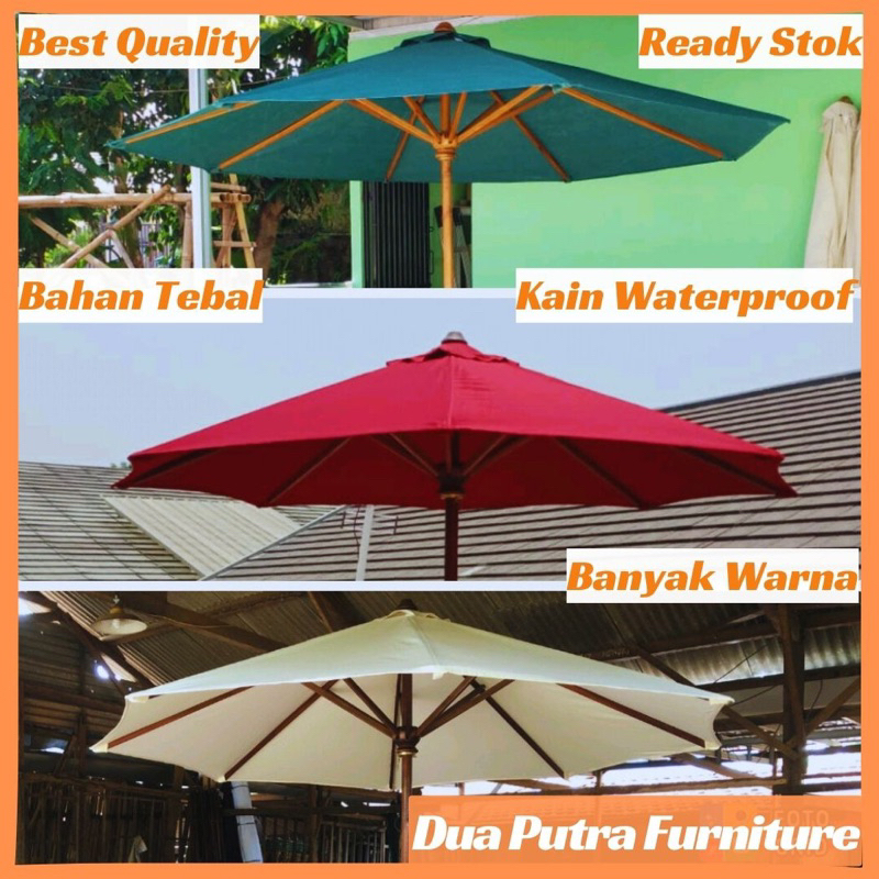 kain payung taman, kain payung cafe, kain tenda cafe, kain payung pantai outdoor