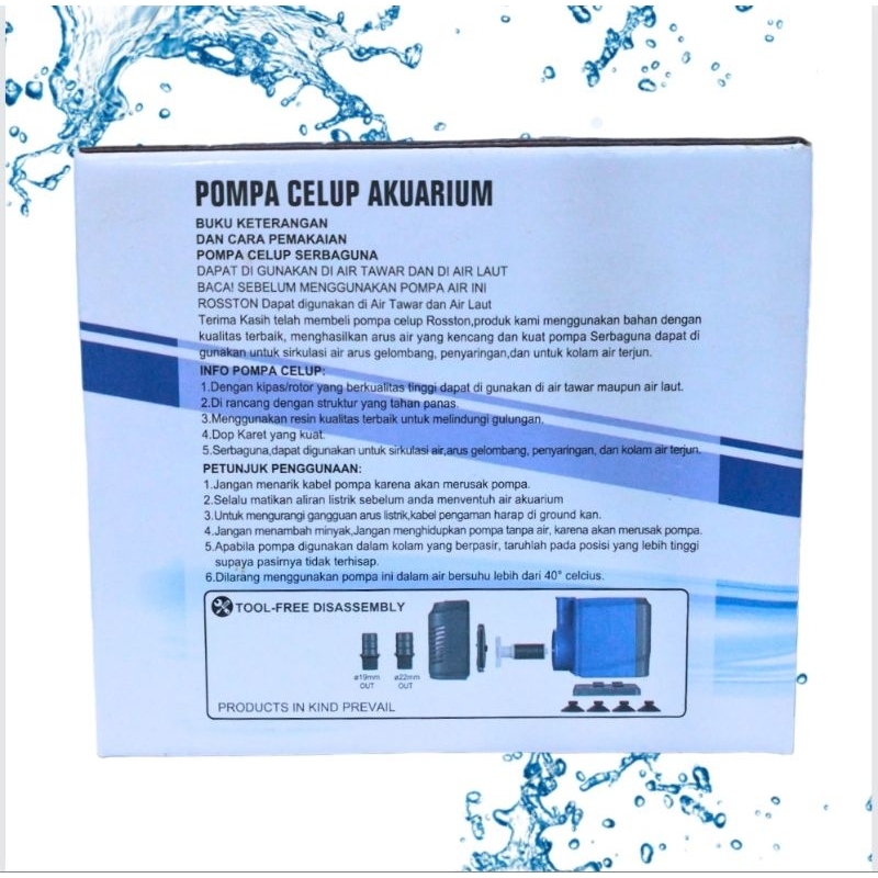 Pompa aquarium kolam ROSSTON RS A 4000 Submersible Pump