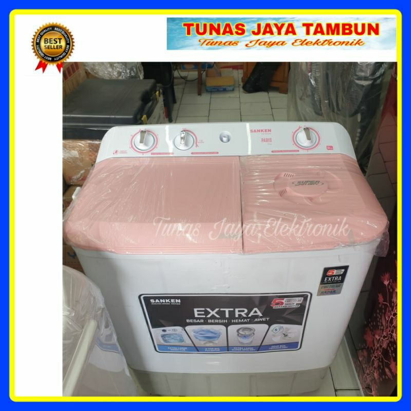 MESIN CUCI SANKEN TW 9110 / Mesin cuci Sanken 2tabung 9kg