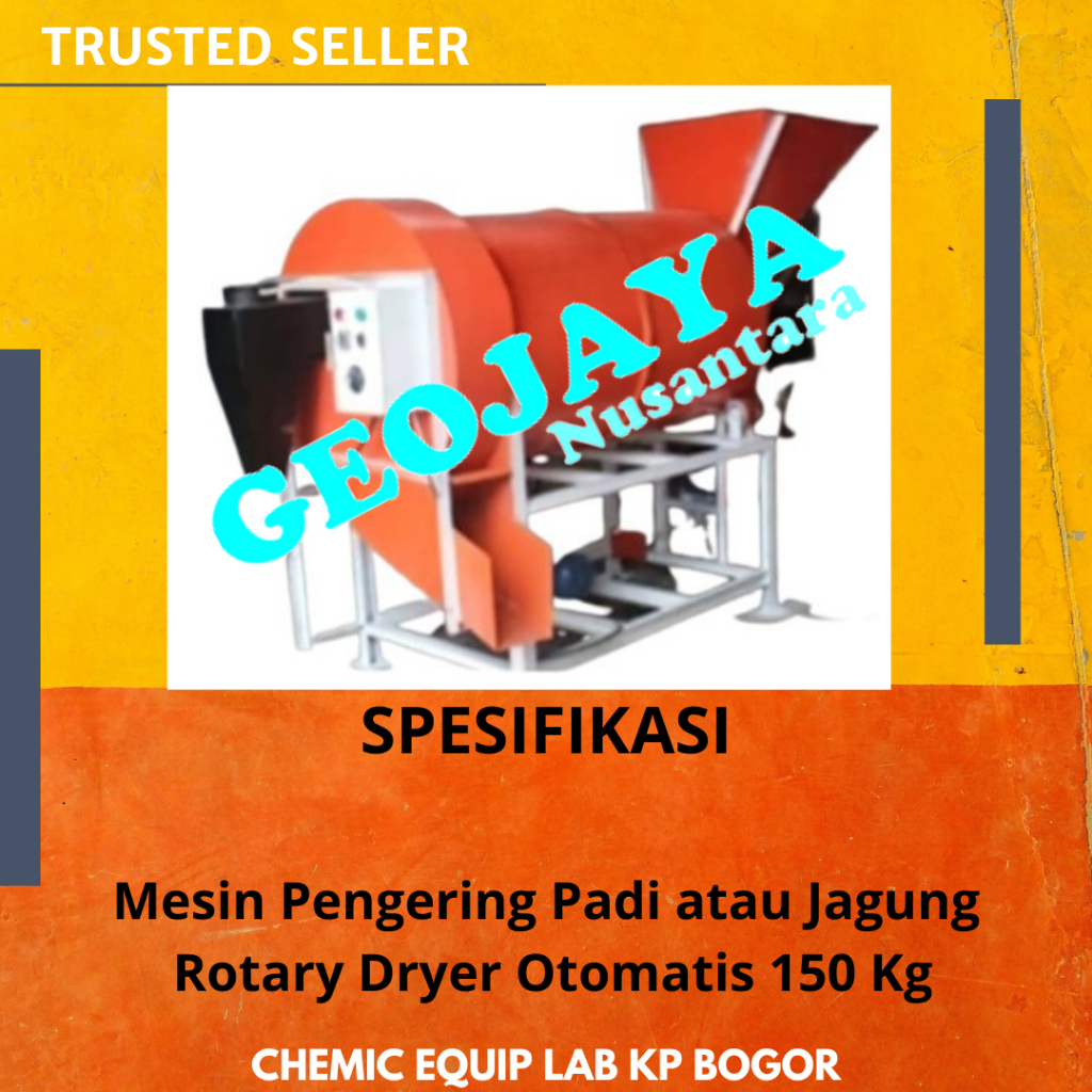 Mesin Pengering Padi atau Jagung  Rotary Dryer Otomatis 150 Kg