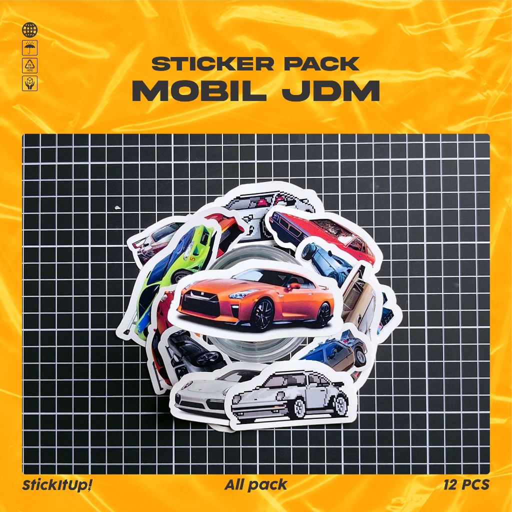 

COD✨ StickItUp Stiker Pack Racing JDM Jepang Keren Untuk Koper Laptop Skateboard