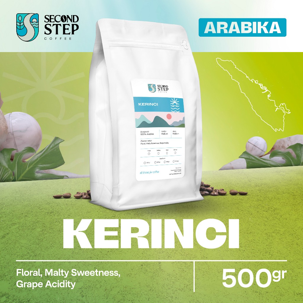 

Kopi Arabika Kerinci Sumatra Arabica Coffee Roast Beans 500gr Biji Bubuk