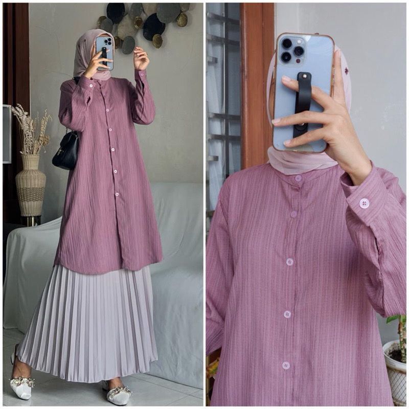 BEST DEALS TUNIK POLOS WANITA LADY CRUSH OVERSIZE / TUNIK ZALFA JUMBO