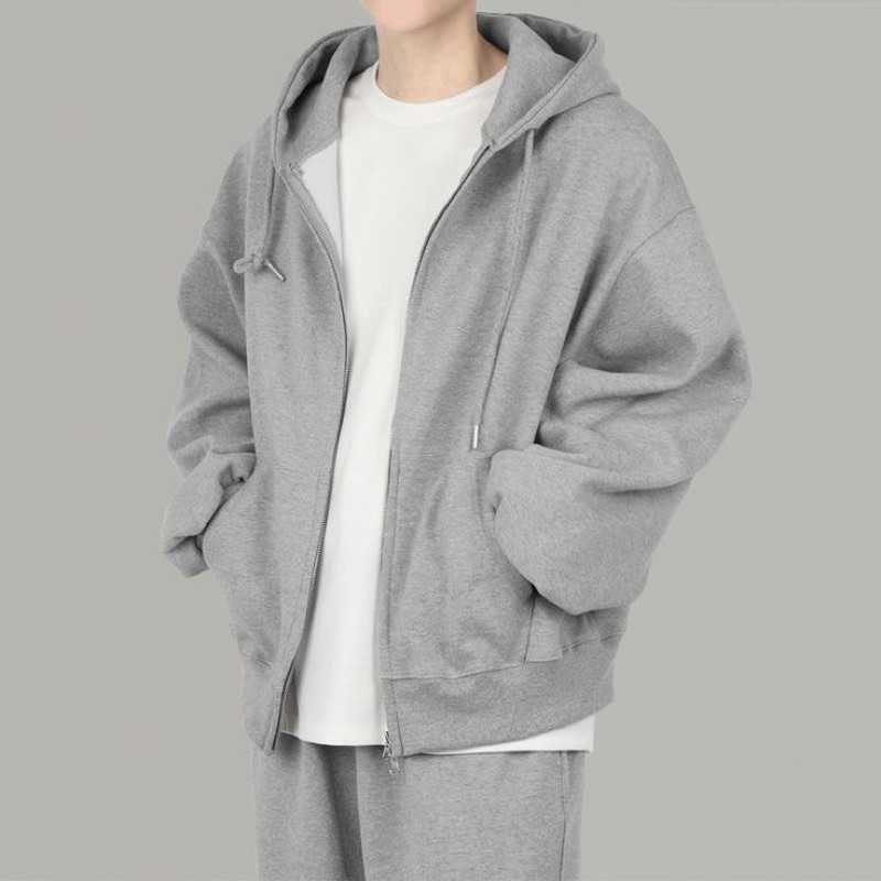 SPAO (GREY) HOODIE ZIP