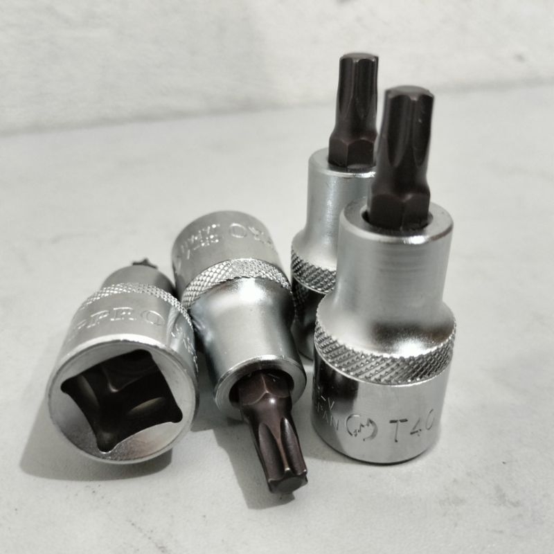 KUNCI SOK BINTANG "LIPPRO" 1/2"XT40 ||MATA SOK BINTANG LIPPRO T40 CR-V PER 1 PCS