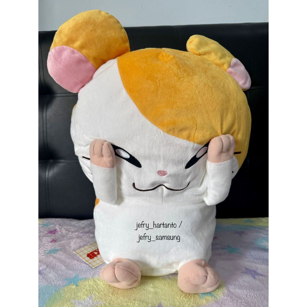 Boneka Hamtaro Hamster Kushishi Pose Premium XL Giga Jumbo Plush Besar Big Original SEGA Japan Jepan