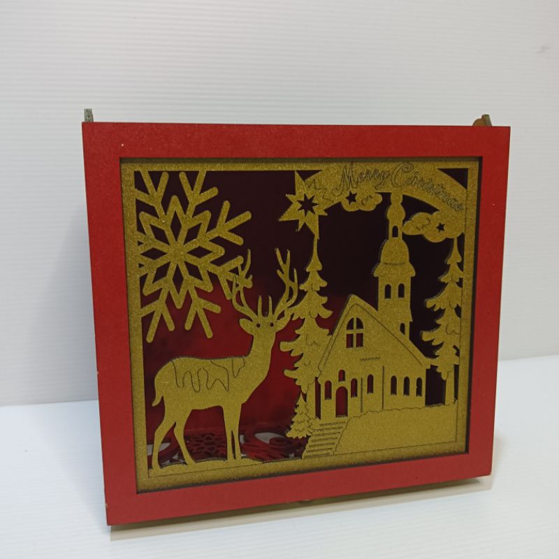 

Hampers Christmas Natal Dekorasi Unik Menarik Laser Cutting Keren Tema Natal Minimalis Isi 2 Toples