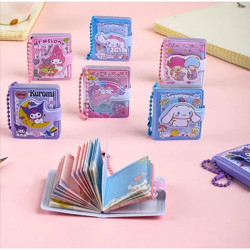 

Mini Note Sanrio Aesthetic Keychain 2in1 Memo Sanrio
