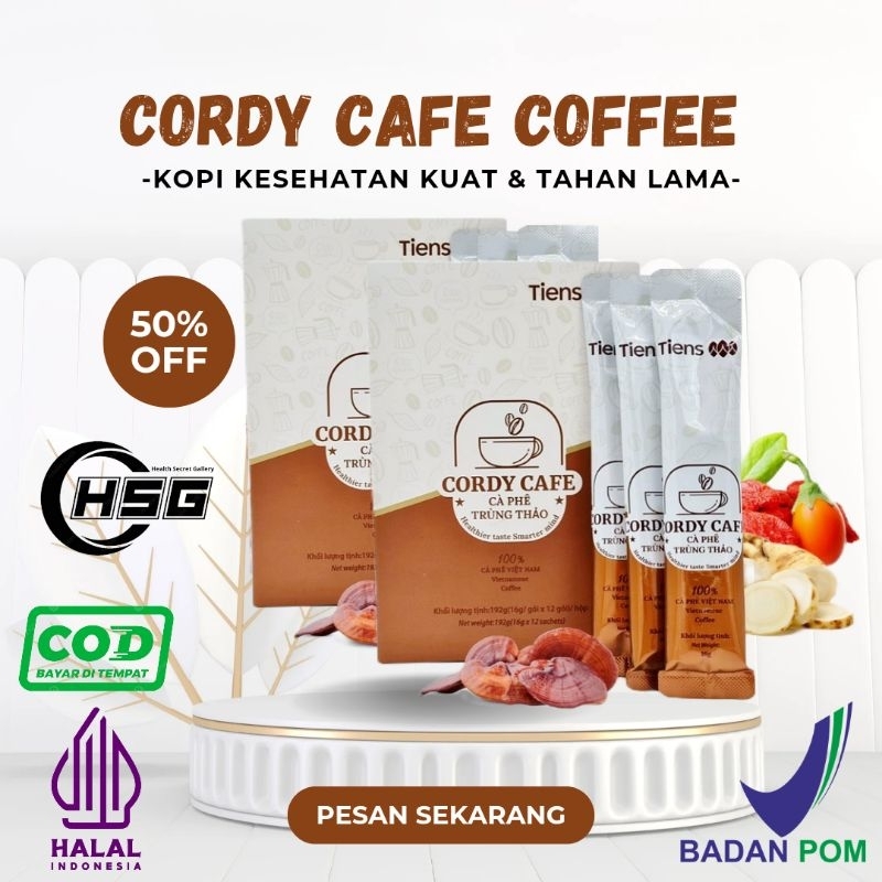 

Cordy Cafe Original - Kopi Tiens Kuat Tahan Lama 100% Originall || Kopi Herbal