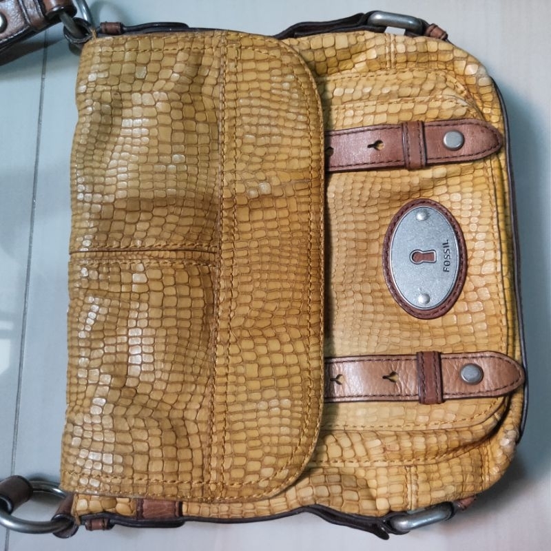 Tas kulit untuk wanita (kuning)