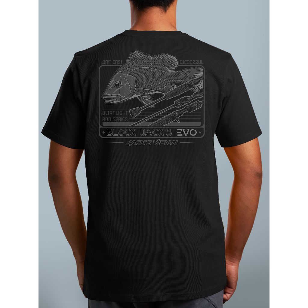 Baju Kaos Outdoor T-Shirt Jack's Vision Series Black Jack EVO