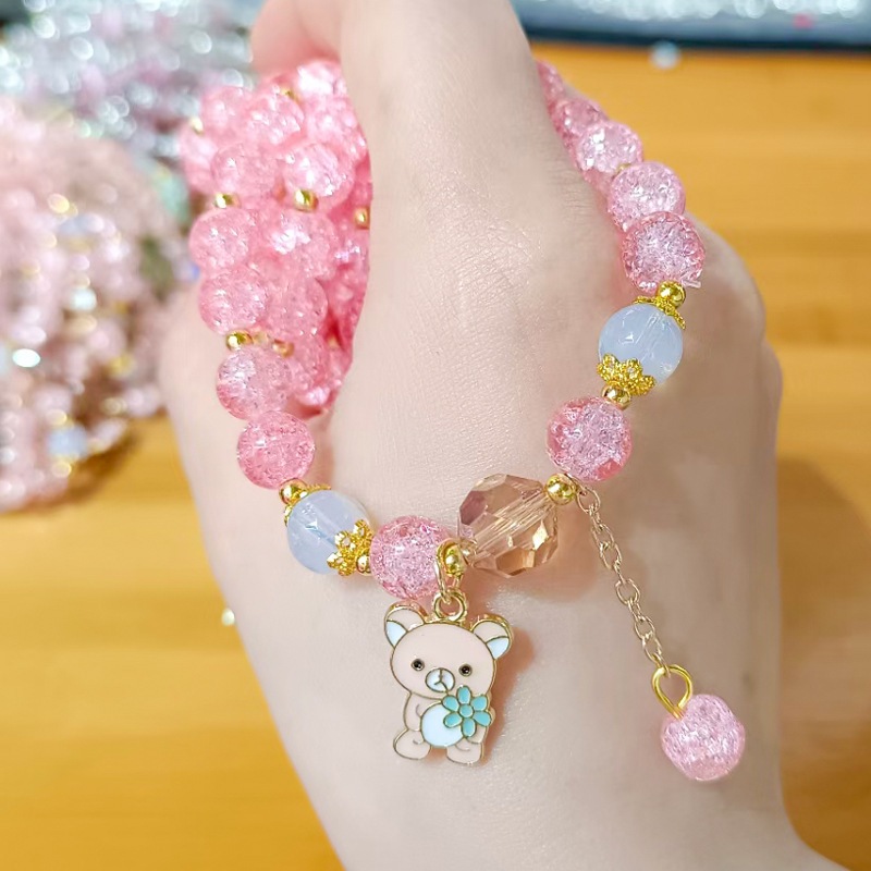 Gelang Anak-anak Kartun Kristal Gelang Sanrio DIY Anak-anak Manik-manik