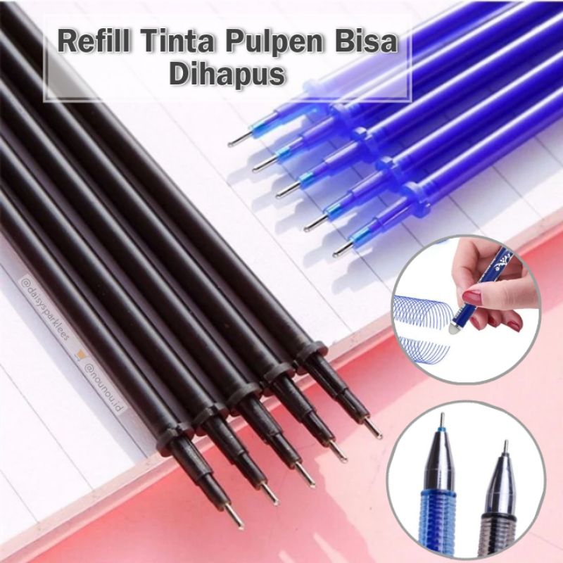

20pcs Eceran Refill Erasable Pen / Isi Tinta Gel Bulpen Bisa Dihapus Hapus Pulpen Bolpen Bolpoint Pena 0.5mm yang bisa di hapus ajaib