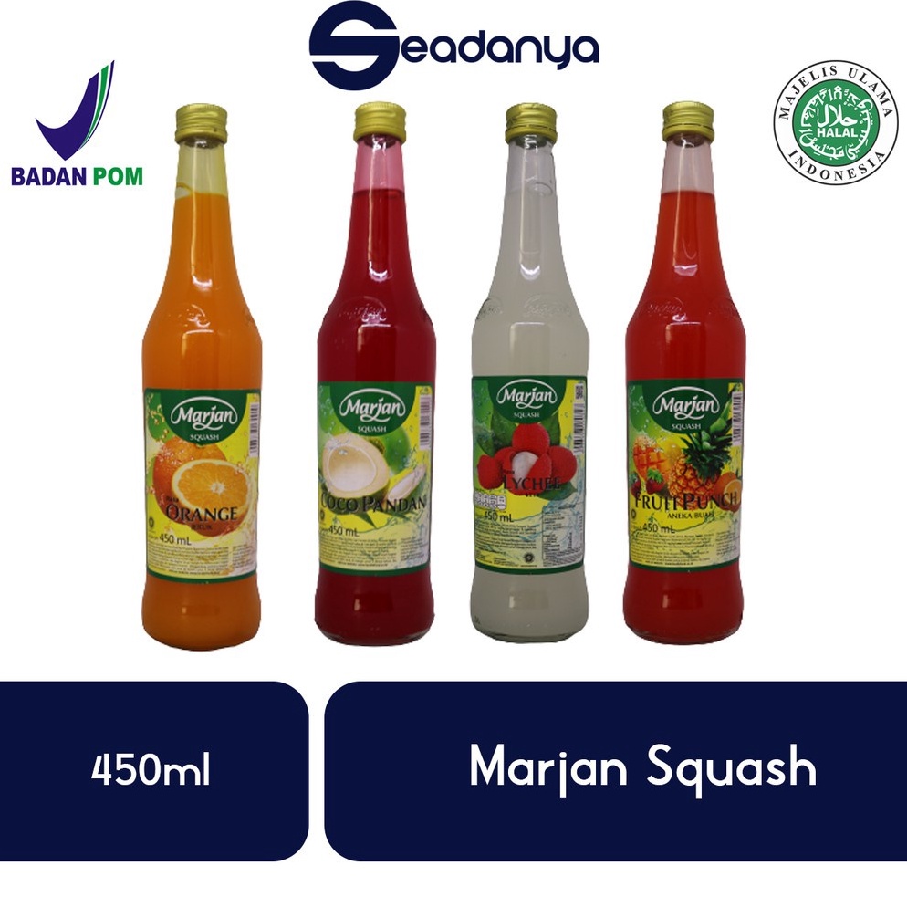

[۩L34➢] Marjan Squash Sirup Semua TERLENGKAP 450ml HALAL MUI BPOM - HARGA PROMO Langsung proses