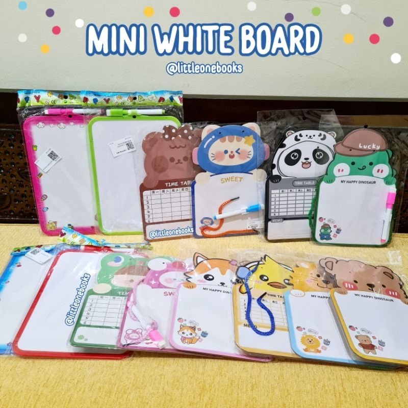 

mini whiteboard / portable white board /papan tulis travel mini / white board anak / papan tulis lucu / papan tulis bentuk hewan / spidol wipe and clean