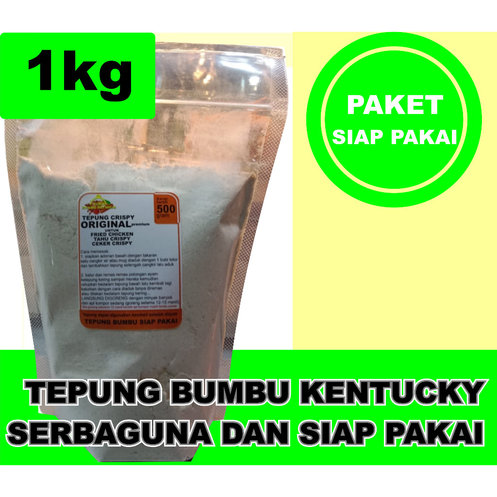 

Tepung Bumbu Crispy Kentucky siap pakai Serbaguna 1kg