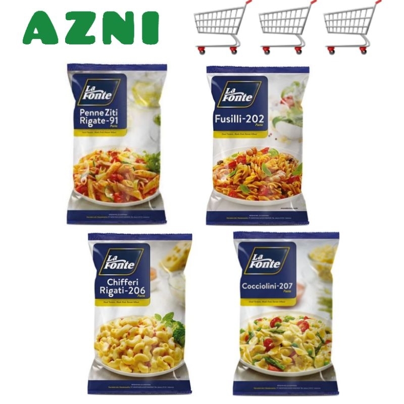 

La Fonte Pasta Pack 450 gr - Rigati/ Fussili/ Cocciolini
