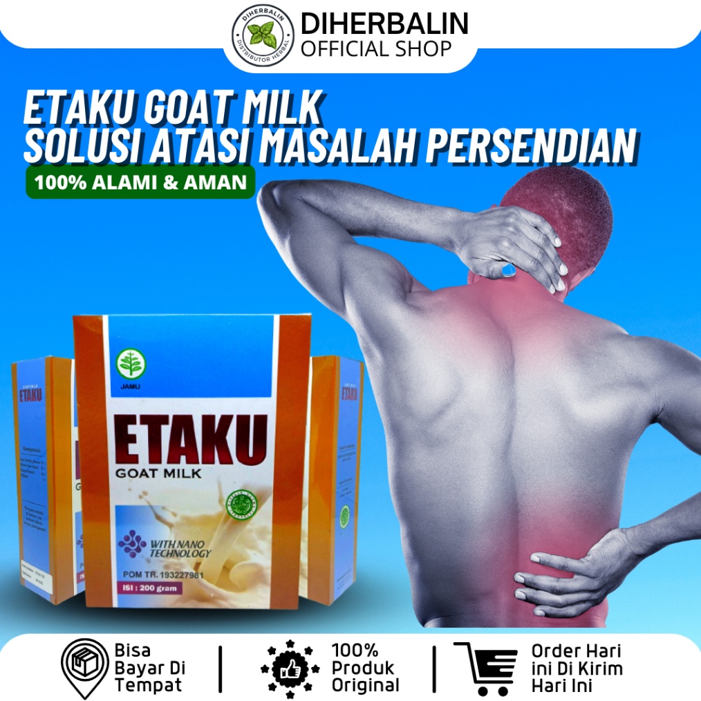 

✨SHOPEE MALL✨ Etaku Goat Milk - Susu Kambing Etawa Bubuk Obat Nyeri Pinggang Sendi Lutut Osteoarthritis Rematik Asam Urat Osteoporosis Aman Alami Halal BPOM buruan