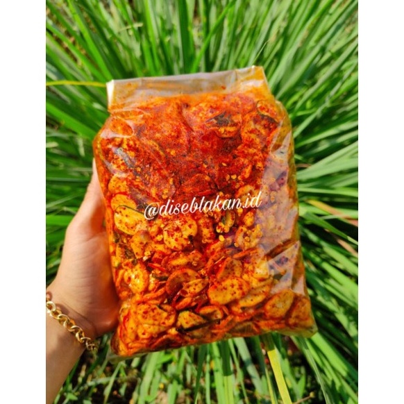 

✩ kerupuk bawang kerupuk seblak kerupuk jablay pedas daun jeruk isi 500gram 69
