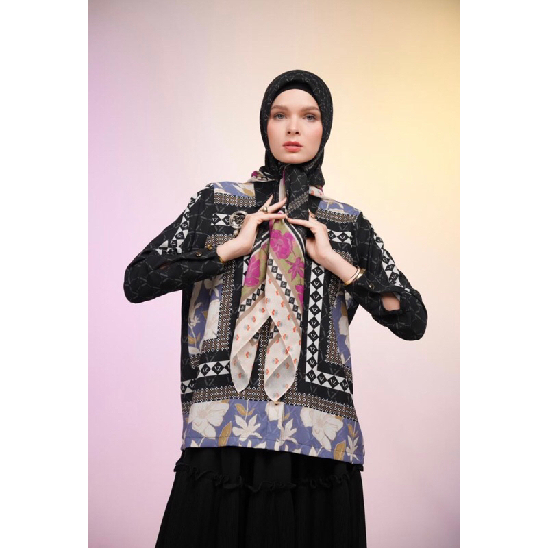 (Preloved) Vivi Zubedi Rosemary Scarf Black