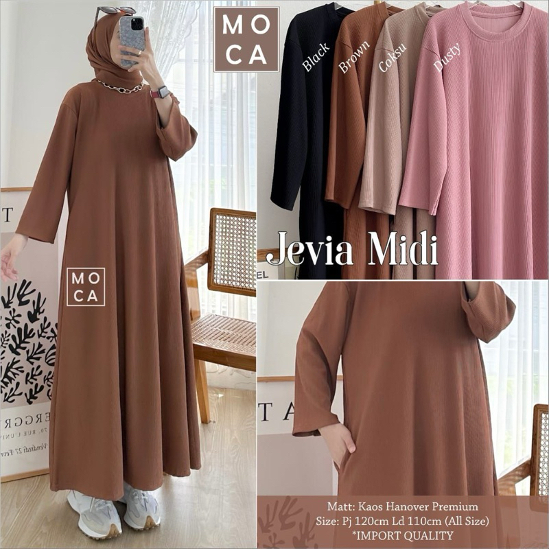 JEVIA MIDI DRESS POLOS KAOS HANOVER 0912