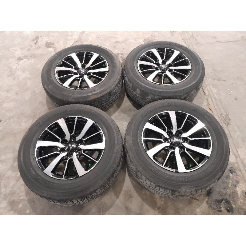 Pelek Original Mobil OEM NEW PAJERO SPORT R18 Hole 6X139,7 + Ban Bridgestone 265 60 R18 Velg Murah