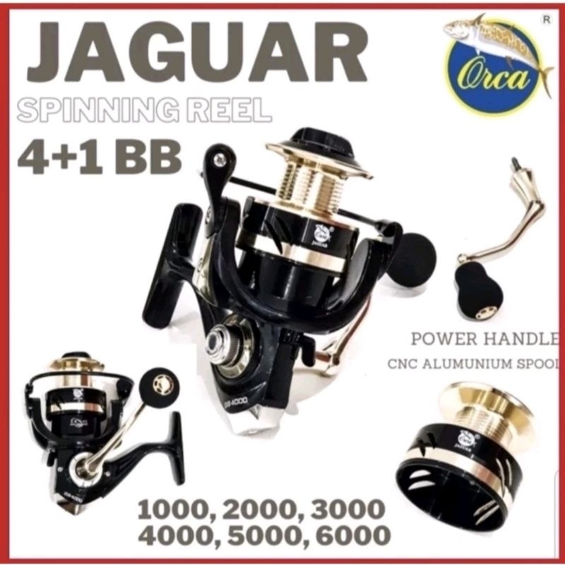 reel spinning orca jaguar 3000 power handle