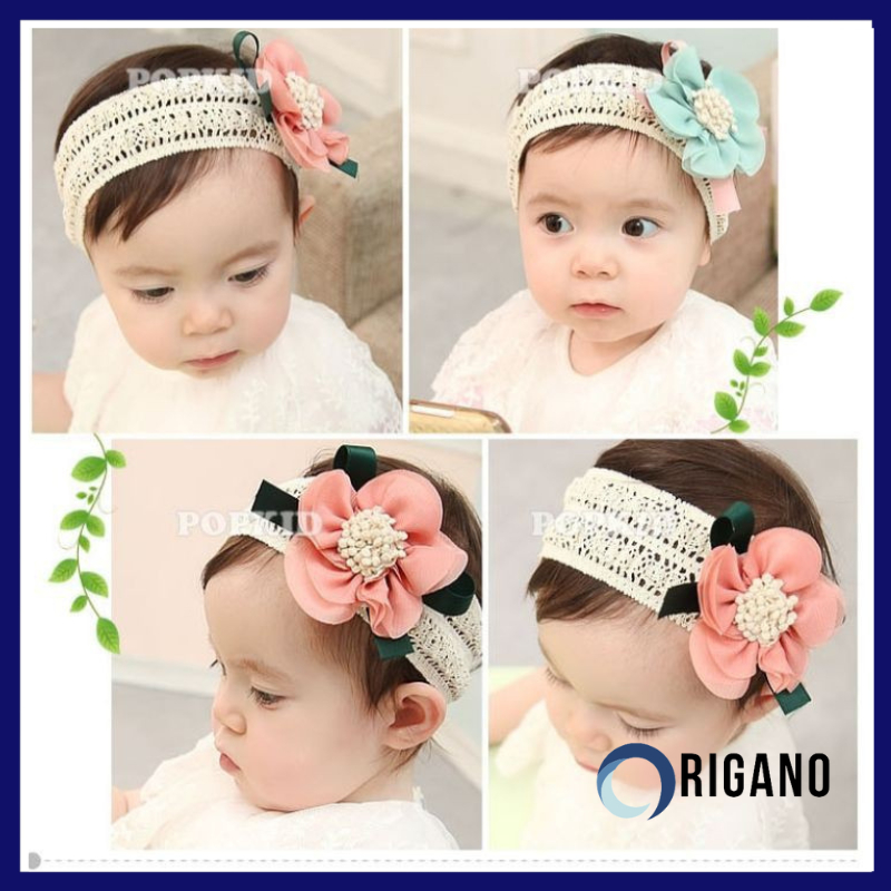 Bandana anak khayla 0-2 tahun Aksesoris Bayi Perempuan Flower Headband Baby Girl