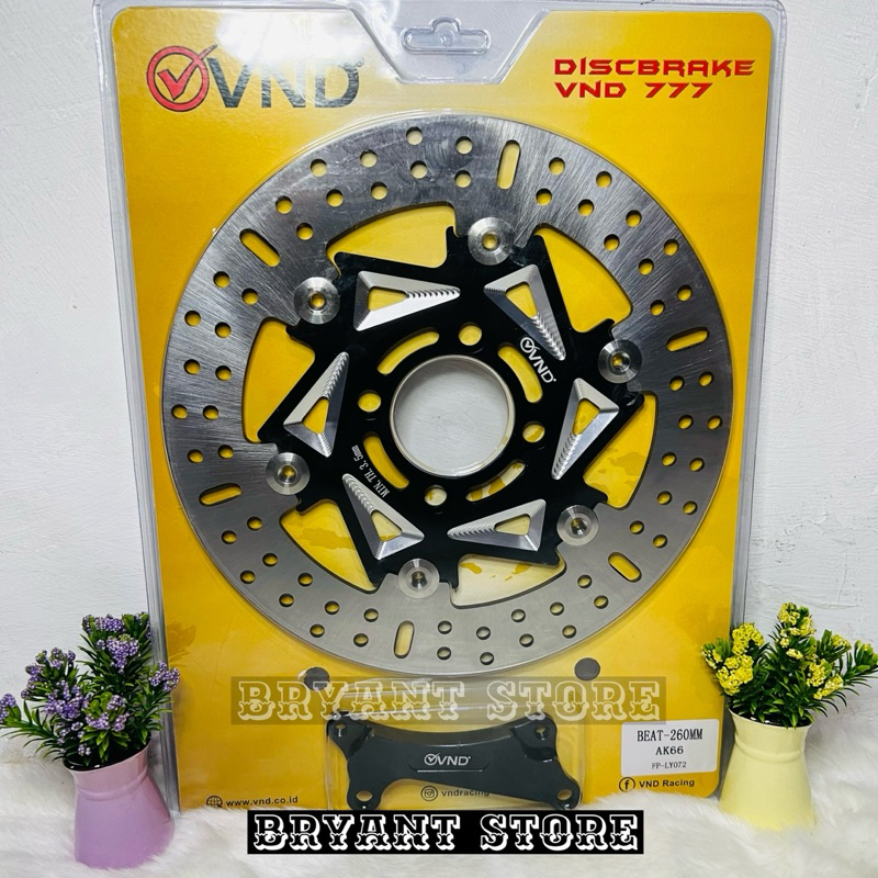 PIRINGAN DEPAN CAKRAM VND ORIGINAL AK 66 260MM BEAT SCOOPY GENIO SPACY VARIO 110 125 150 160 CBS AK66 260 MM CNC FLOATING VARIO110 VARIO125 VARIO150 VARIO160 BRAKE DISK DISC DISCBRAKE DISKBRAKE