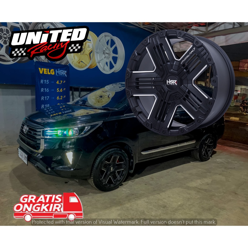 VELG MODEL OFFROAD RING 18 MOBIL INNOVA REBORN VENTURER R18 HSR OVERLAND HITAM
