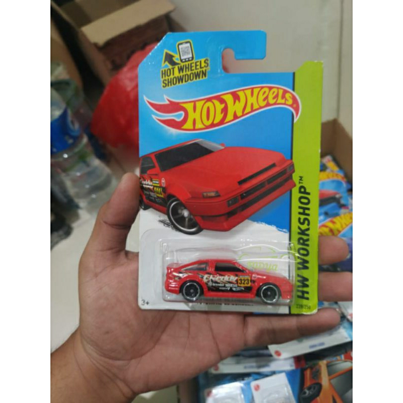 Hot Wheels Toyota AE86 Merah gready  / HotWheels Toyota AE86 Merah gready