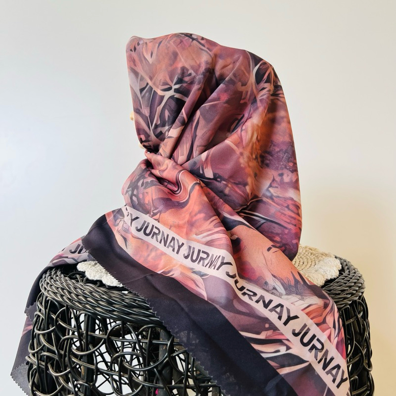 Hijab motif FATRIANA vol 1 DENAY MOTIF KW jilbab motif segiempat VOAL SEGI EMPAT BANISCOP PREMIUM Su