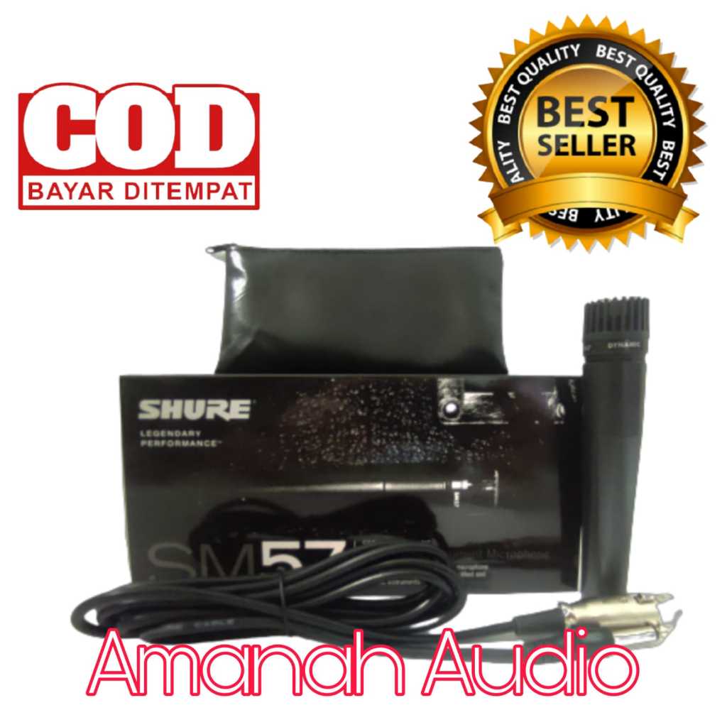 MIC SM 57 TANPA SWITCH/ MICROPHONE KABEL SM-57 / MIC SM 57 / SM57 INSTRUMENT
