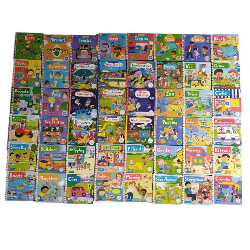 Terlaris CAMPBELL PUSH PULL SLIDE BOARD BOOK (SEA CREATURES/BUSY AIRPORT/BUSY FARM DLL) ?