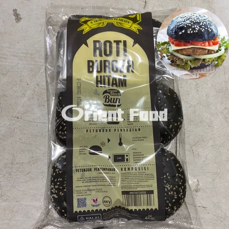 

Roti Burger Hitam Wijen Bernardi isi 6bj