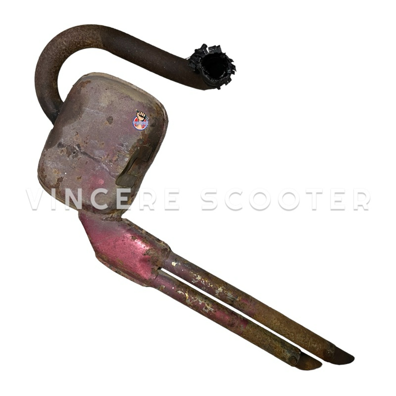 Knalpot DRC Double Silencer Vespa Super Sprint VBA VBB VNB VGL PX Excel Not Abarth Kenchobbing