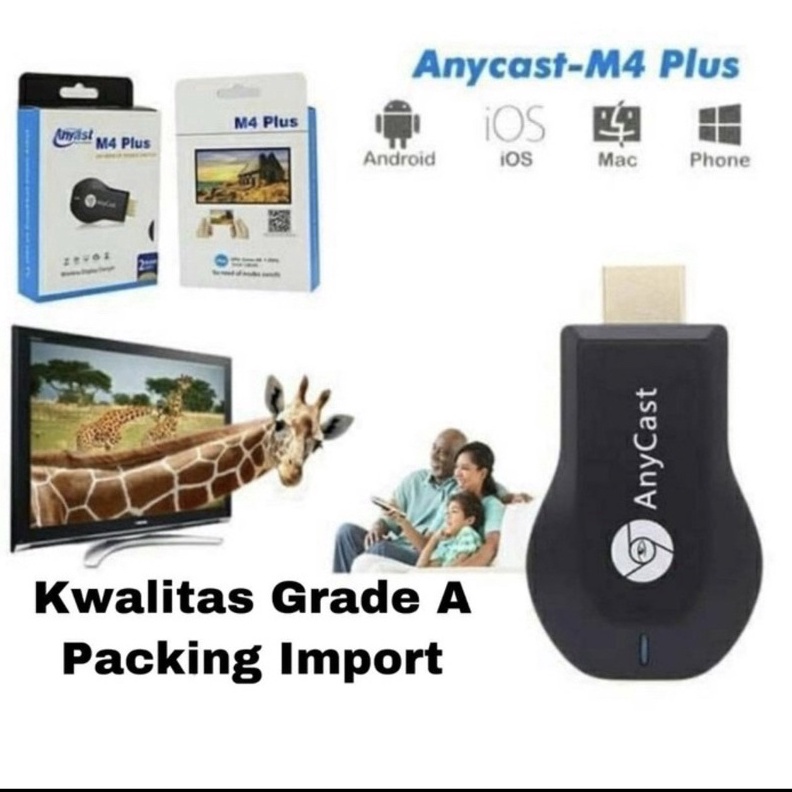 Terbaik Anycast M4 Plus original Hdmi Dongle Usb Wireless -HDMI Dongle Anycast M4 plus Dongle HDMI A