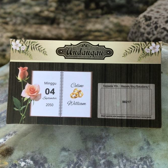 CETAK UNDANGAN ERBA KODE 88217 ESTETIK MURAH