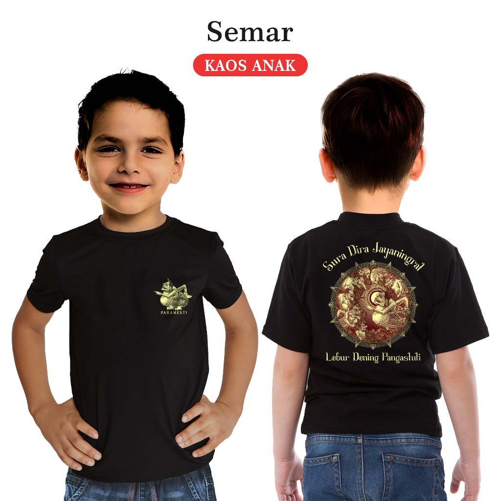 paramesti Kaos jawa semar Anak Laki Laki dan wanita usia 1-12 Tahun kaos Distro anak kualitas Premiu