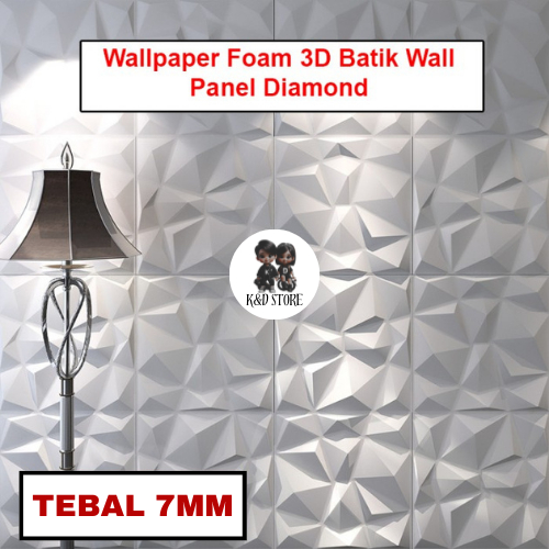 [PROMO] Wallpaper Dinding Wallfoam Diamond Tebal 7mm - Wallpaper Dinding Foam 3D 70cm x 77cm