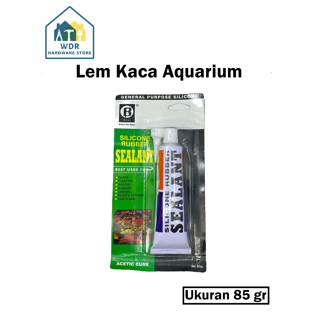 Lem Kaca Silikon 85gr | Lem Aquarium 85 gr