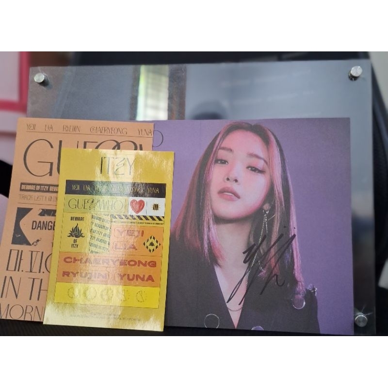 CLEARANCE SALE - ITZY Hello82 Signed Poster Ryujin Official + PC