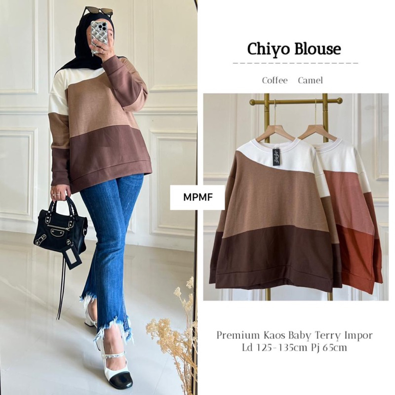MPMF atasan wanita chiyo blouse | babyterry LD 135